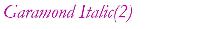 Garamond Italic(2)